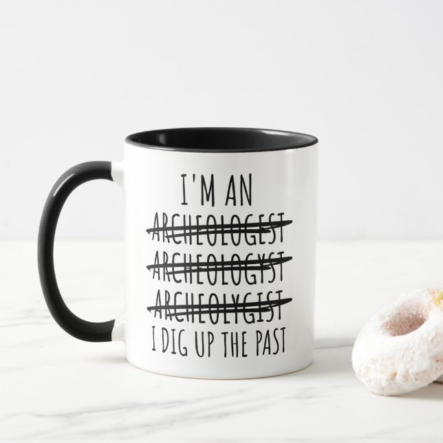 Funny Archaeologist  Mug (With Donut)