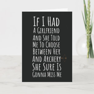 Funny Archery Cards For Men Teen Boys Archer Humor