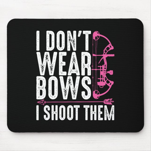 Funny Archery Gift For Women Bow Hunting Archer Mo Mouse Pad (Front)