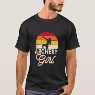 Funny Archery Girl Hunter Sport Long Bow Shooting  T-Shirt