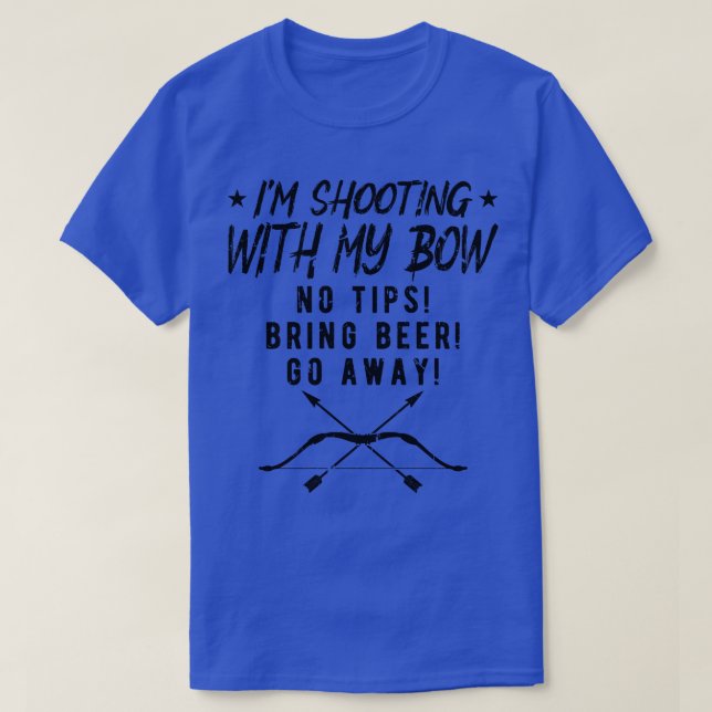 Funny Archery Hunting Bow Arrow T-Shirt (Design Front)