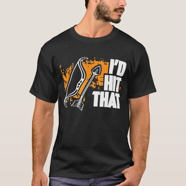 Funny Archery  Id Hit That Laughing Arrow Bow Tee (Front)