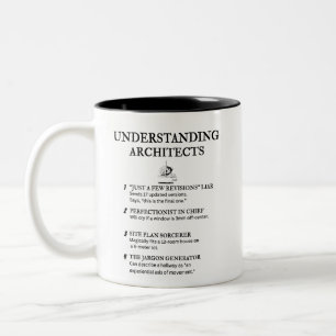 Funny Architect Definitions Two-Tone Coffee Mug