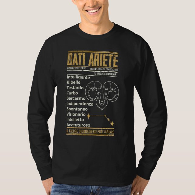 Funny  Aries Zodiac Sign T-Shirt (Front)