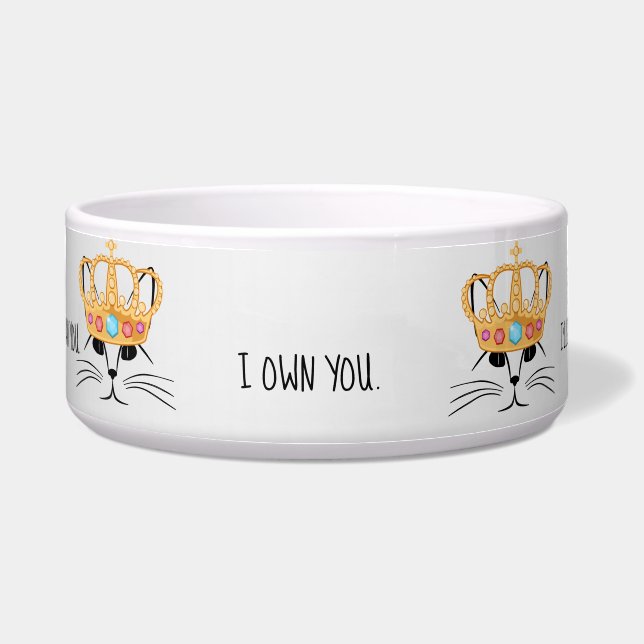Funny Arrogant Cat with Crown Add Your Pet's Name (Front)