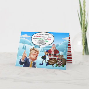 Funny Arrogant Trump Christmas Holiday Card