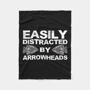 Funny Arrowhead Design For Men Women Arrowhead Hun Fleece Blanket