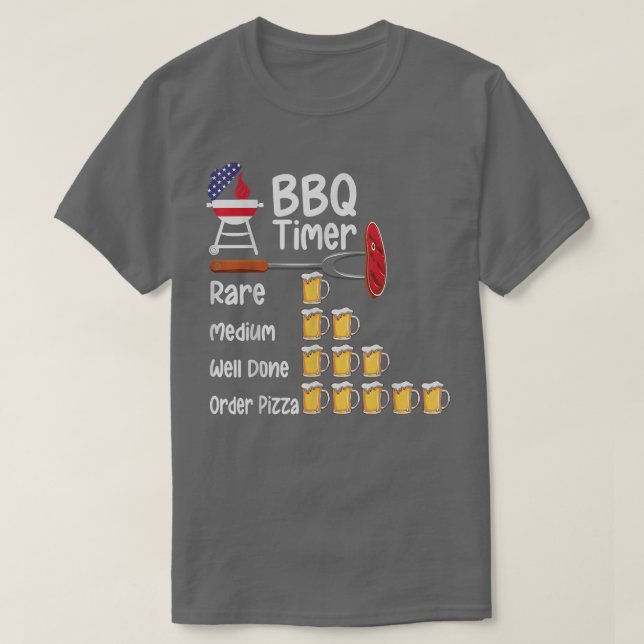 Funny Art Bbq Timer Grilling Barbecue Grilling 257 T-Shirt (Design Front)