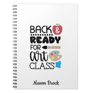 Funny art class school personalised gift Notebook