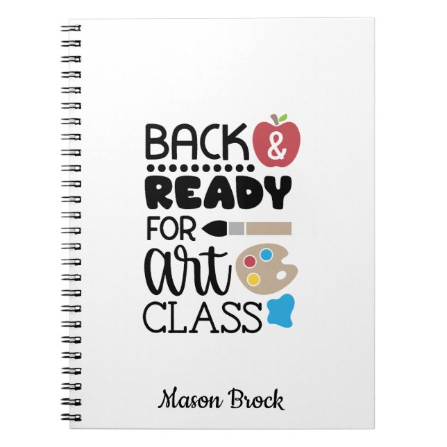 Funny art class school personalised gift Notebook (Front)