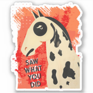Funny art horse snarky side eye custom text