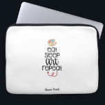 Funny art student personalised school gift laptop sleeve<br><div class="desc">This funny "Eat Sleep Art Repeat" design is perfect for students of all grades! Can be personalised with your kid's name. Great for Back to school gift,  Kid's Birthday gift and other holidays gifts.</div>