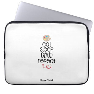 Funny art student personalised school gift laptop sleeve