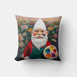 Funny Artist Gnome: Mother's Day Masterpiece Cushion