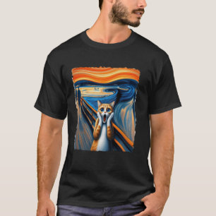 Funny Artistic Cat Expressionist Art For Cat Lover T-Shirt