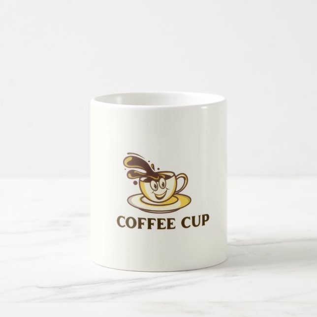 Funny Artistic Coffee Cup Design for Coffee Lovers (Center)