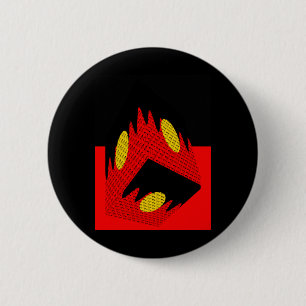 Funny Artistic Expression Of Australian Aboriginal 6 Cm Round Badge