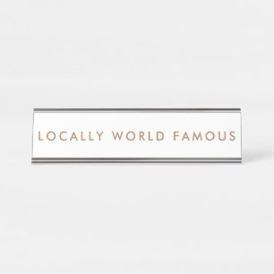 Funny Aspiration Minimalist Modern Nameplate