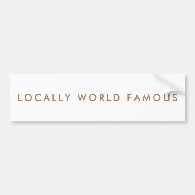 Funny Aspiration Minimalist Modern Nameplate Bumper Sticker (Front)