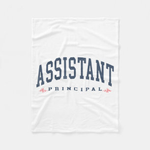 Funny Assistant Principal Funny School Worker Fleece Blanket