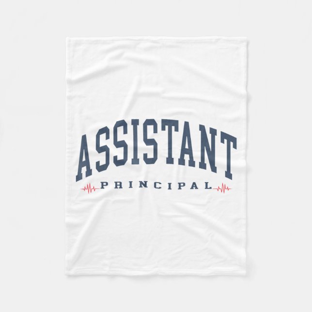 Funny Assistant Principal Funny School Worker Fleece Blanket (Front)