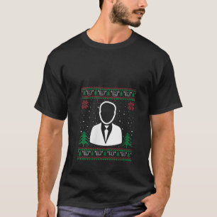 Funny Assistant Principal Santa Hat Ugly Christmas T-Shirt