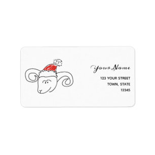 Funny Astrology Aries Sign White Simple Cute Label