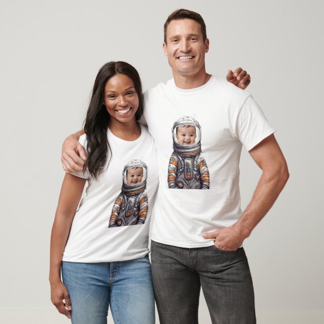 Funny Astronaut Baby Photo Shirt - Custom Face! (Unisex)