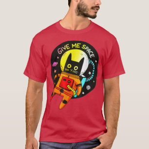 Funny Astronaut Cat Give Me Space Vintage Science T-Shirt