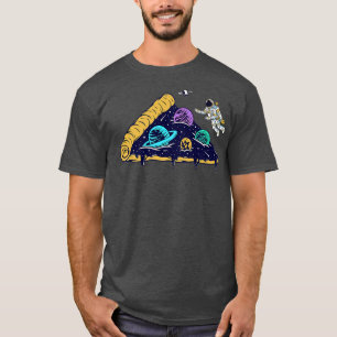 Funny Astronaut On The Moon Pizza Planet Space Ast T-Shirt