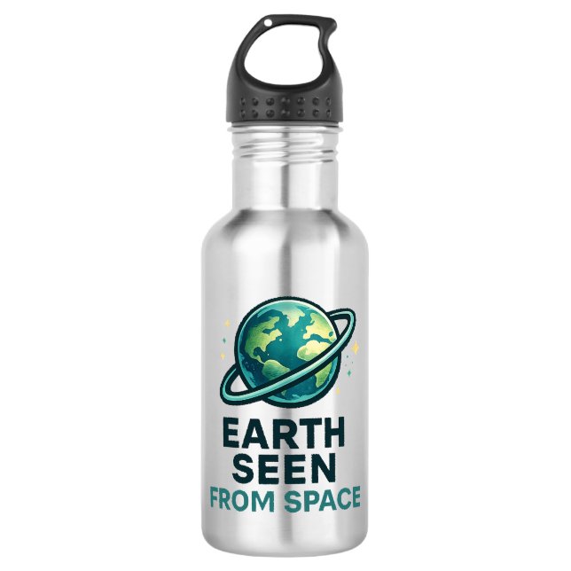 Funny Astronaut Planets 532 Ml Water Bottle (Front)