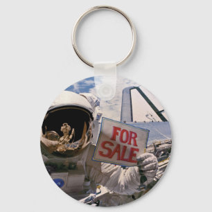 Funny Astronaut - Satellites For Sale Key Ring