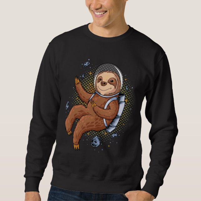 Funny Astronaut Sloth Sweatshirt (Front)