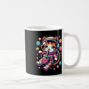 Funny Astronaut Space Kawaii Boba Tea Cat Coffee Mug