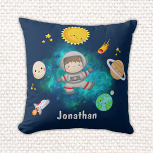 Funny Astronaut Spaceship Boy Gift Cushion