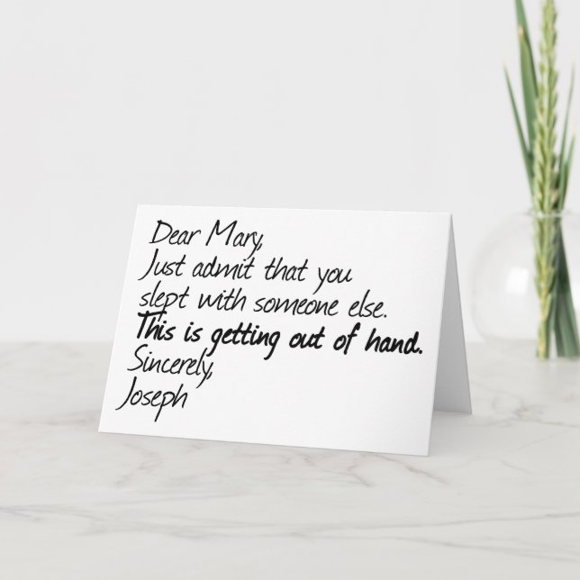 Funny atheist design holiday card (Front)