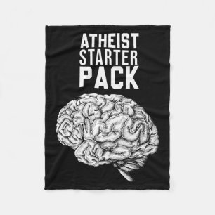 Funny Atheist Starter Pack - Atheist Christian Des Fleece Blanket