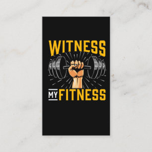 Funny Athlete Gym Workout Dumbbell Humour Business Card