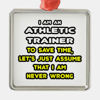 Funny Athletic Trainer T-Shirts Metal Tree Decoration