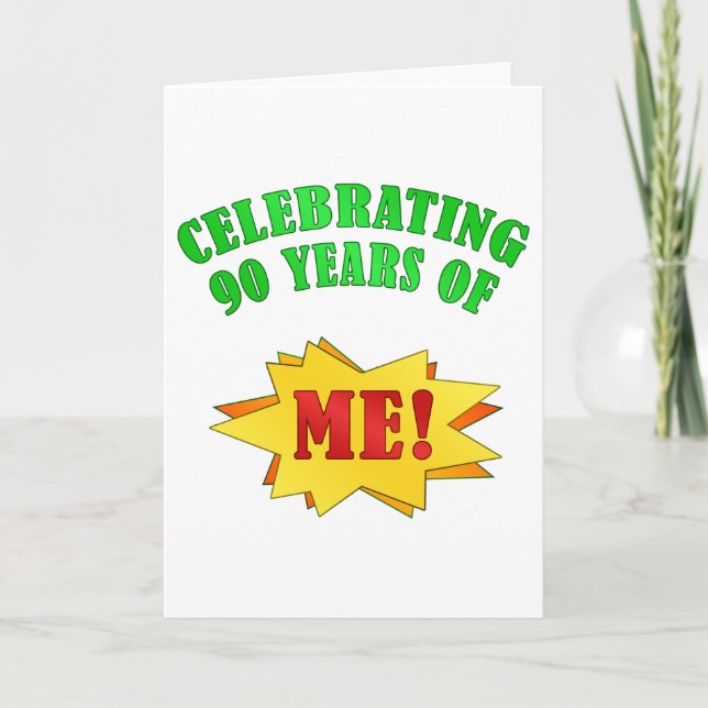 Funny Attitude 90th Birthday Gifts Card (Front)