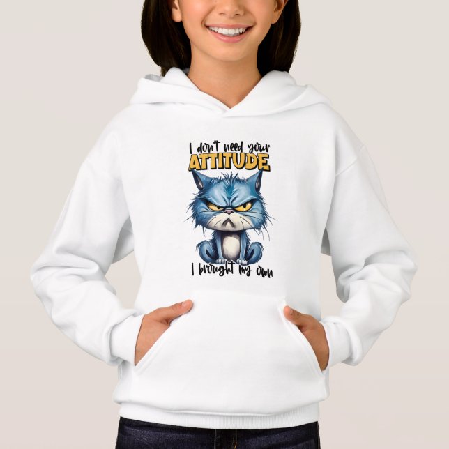 Funny attitude cat word art  (Front)