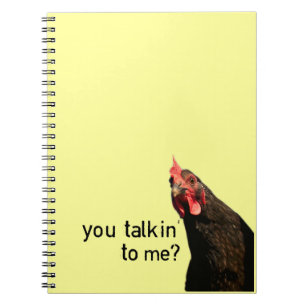 Funny Attitude Chicken Spiral Notebook