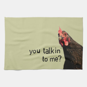 Funny Attitude Chicken Tea Towel