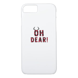 Funny Attitude Oh Dear Plaid Deer Creative Design Case-Mate iPhone Case