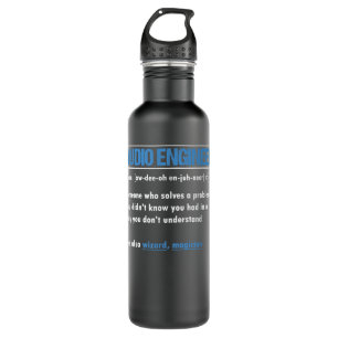 Funny Audio Engineer Definition Sound Technician E 710 Ml Water Bottle