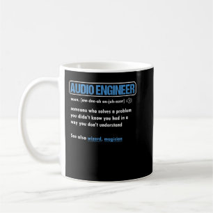 Funny Audio Engineer Definition Sound Technician E Coffee Mug
