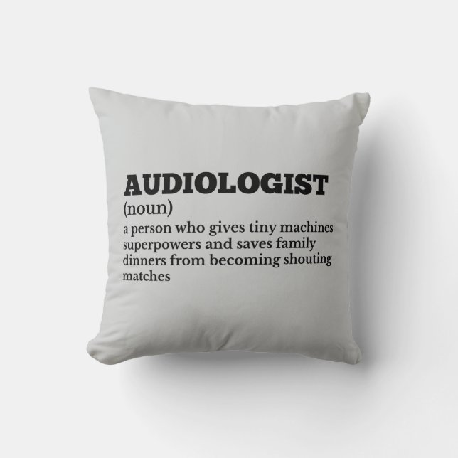 Funny Audiology Definition Cushion (Front)