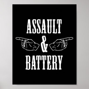 Funny Ault And Battery Bodybuilding  Poster
