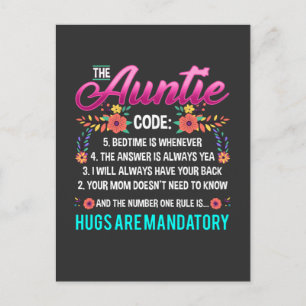 Funny Aunt Auntie Family Nephew Niece Humor Postcard