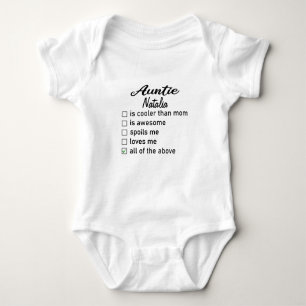 Funny Aunt Baby,Custom Aunt,Personalised Baby Baby Bodysuit